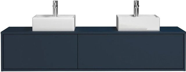Vente-unique Doppelwaschtisch Isaure in Marineblau, Breite: 150 cm - Bild 1