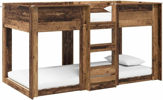 vidaXL Etagenbett für Kinder aus Holzwerkstoff in Braun, B/T/H: 190 x 75 x 113,5 cm - Bild 1