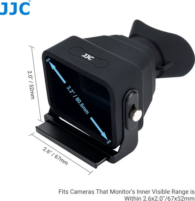 JJC Professioneller 3,0x HD LCD Bildschirm Sucher Kamera Extender für Sony FX30 und FX3 in Schwarz - Bild 1