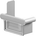 Sarei Endstück für Kastenrinne RG 75 aus Aluminium in Beige - Bild 1