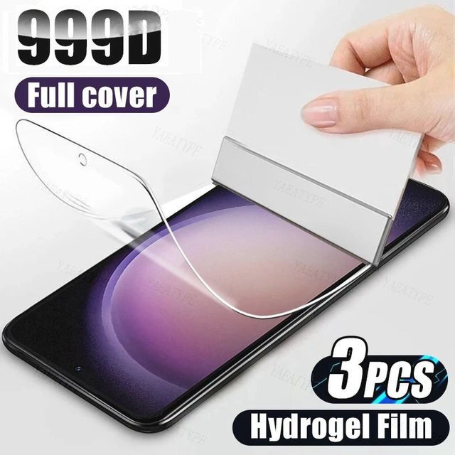 3er-Pack Hydrogel Schutzfolien für Samsung Galaxy A01 A11 A21 A31 A41 A51 A71 M01 M11 M21 M31 M51 in Transparent - Bild 1