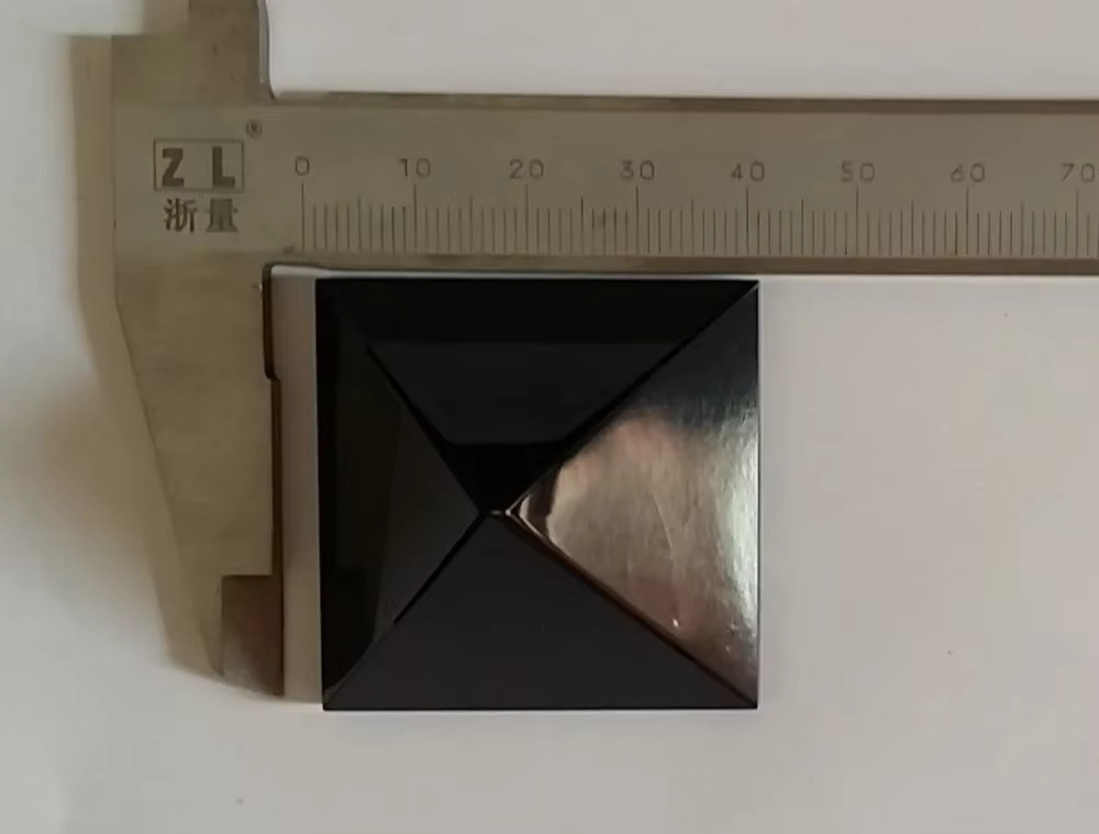 DHFS Obsidian Quarz Kristall Pyramide in Schwarz, 4 cm Höhe - Bild 2
