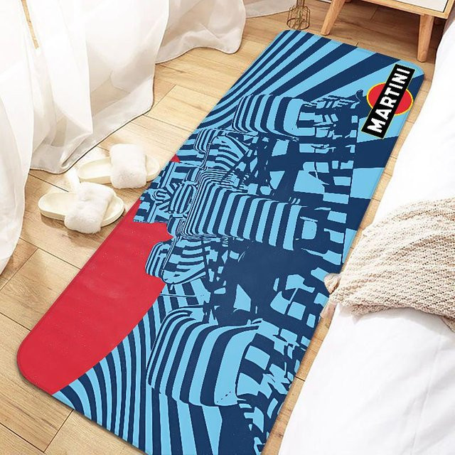 Karpetti Martini Racing Auto Teppich Set, blau, maschinenwaschbar, B/T: 50 x 80 cm und 50 x 150 cm - Bild 1