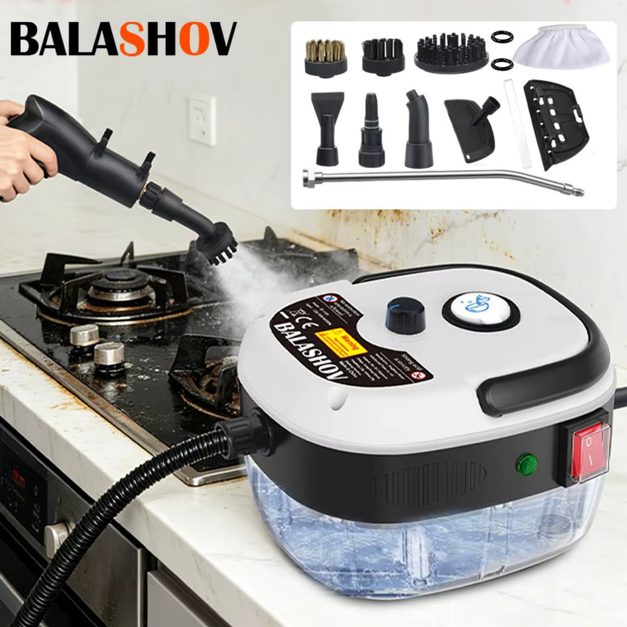 BALASHOV Handdampfreiniger mit Hochdruck und Hochtemperatur in Grau mit 1200 ml Wassertank für Haushalt, Gewerbe und Auto - Bild 3