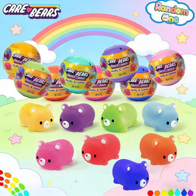 Care Bears Squishy Quetschbär Blind Bag Mehrfarbig Stressspielzeug - Bild 1