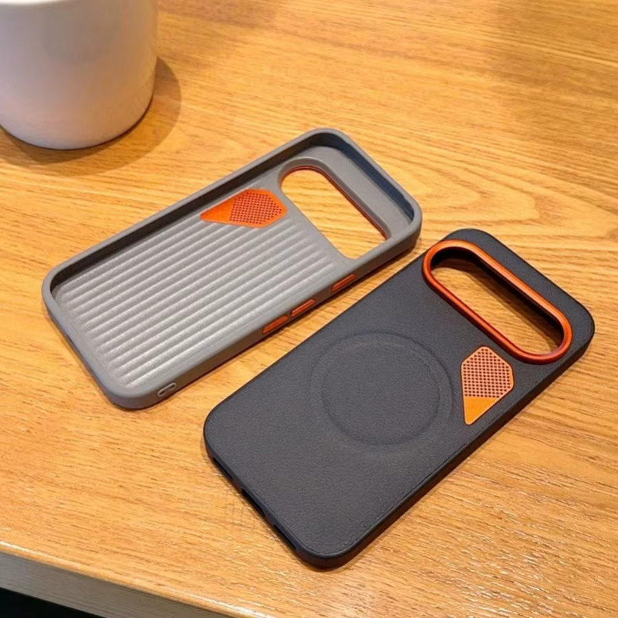 Google MagSafe Schutzhülle für Google Pixel 10 Pro XL und Google Pixel 10 Pro mit Wärmeableitungsleder und Metalllinse in Schwarz - Bild 4