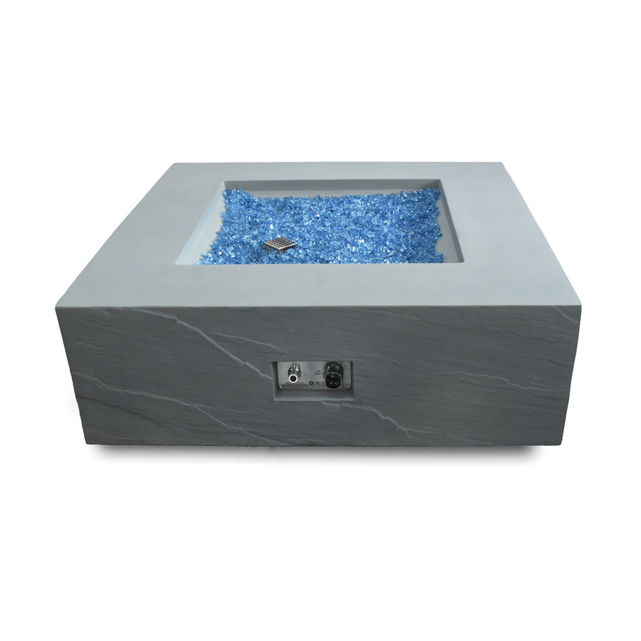 Elementi Gasfeuerstelle Capertee in Sandstein-Optik aus Faserbeton, Grau, B: 101,6 cm, T: 101,6 cm, H: 38 cm - Bild 3