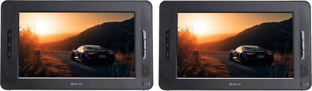 Denver MTW-1098 Tragbarer DVD Player mit 10 Zoll LCD Display in Schwarz - Bild 1