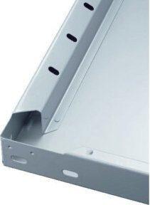 Meta Fachboden für Steckregalsysteme aus verzinktem Stahl, Farbe: Grau, B/T: 100 x 50 cm, Tragkraft: 150 kg pro Boden - Bild 1
