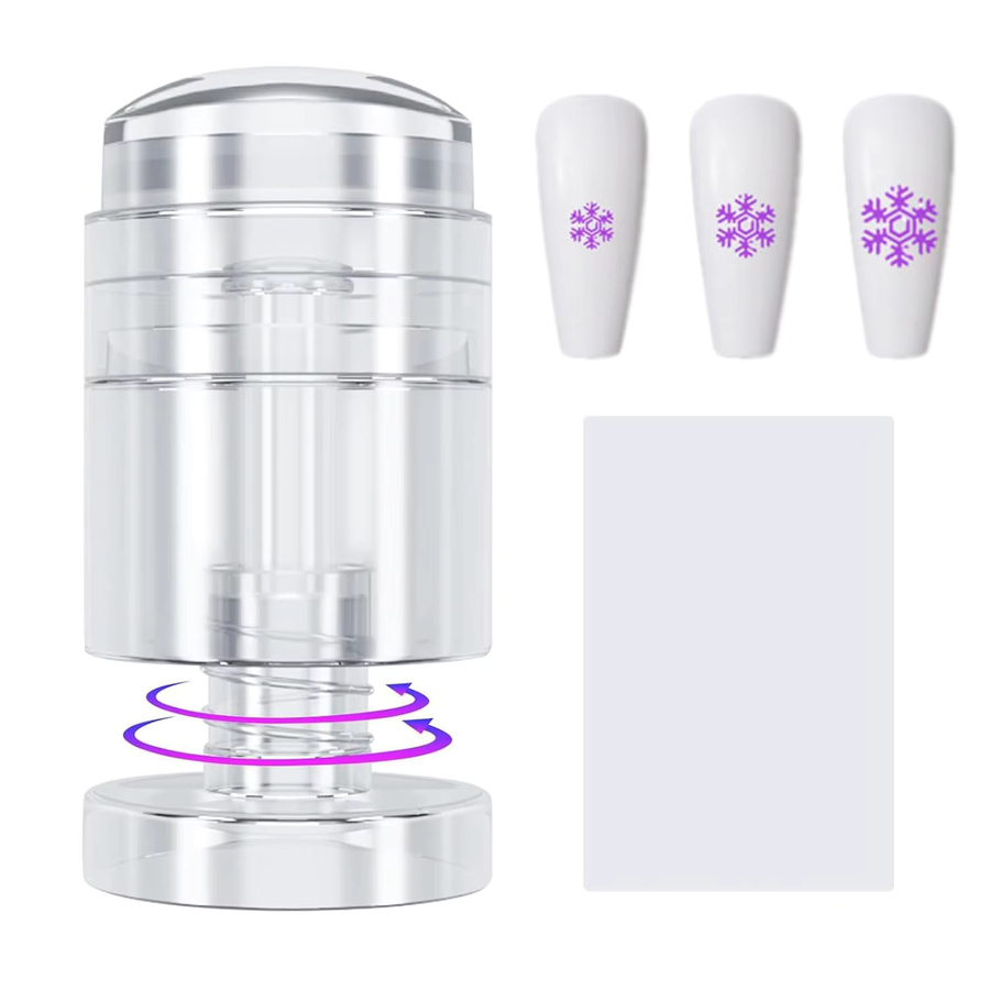 MingLee Nagelstempel-Set, Silikon, Transparent, Unisex - Bild 5