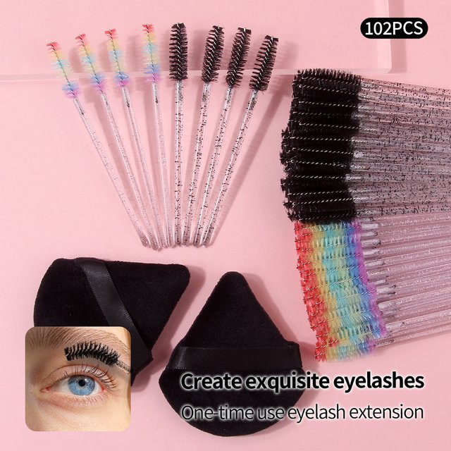 KOSSHOW Wimpernbürsten- und Puderquasten-Set, 102-teilig, Unisex - Bild 1