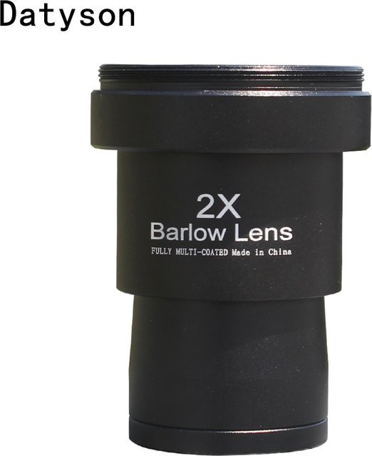 Datyson 2X Barlow-Linse W5P0083C mit mehrfach beschichteter Optik für 1,25-Zoll-Astronomie-Teleskopokular in Schwarz - Bild 1