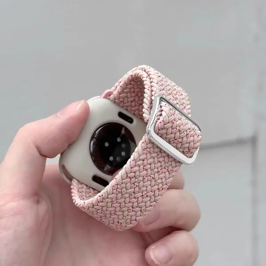 Geflochtenes Armband für Apple Watch, Textil/NATO, Roségold - Bild 1