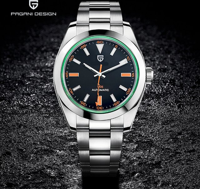 PAGANI DESIGN Armbanduhr Automatik, Edelstahl, Schwarz, Herren - Bild 1