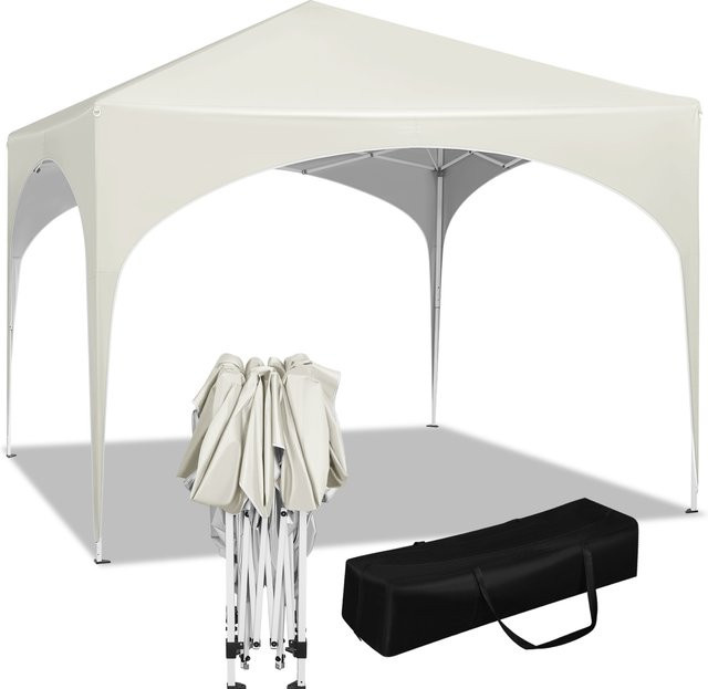 WOLTU Partyzelt Grau, Wasserdichtes Zusammenklappbares Pop-Up-Zelt mit Halbkreisdach für den Garten und Outdoor-Märkte, B/T/H: 300 x 300 x 300 cm - Bild 1