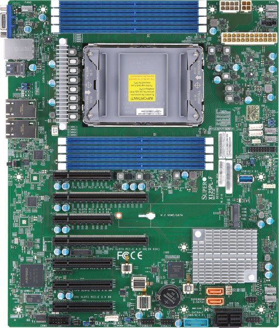 Super Micro X12SPL-F Motherboard ATX mit LGA4189-Sockel, C621A Chipsatz, DDR4, USB 3.2 Gen 1, 2 x Gigabit LAN und Onboard-Grafik - Bild 1