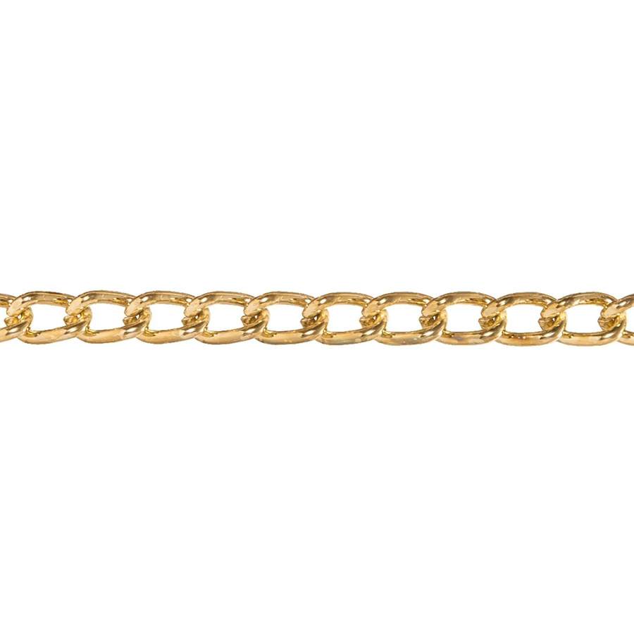 Conacord Panzerkette aus Stahl in Gold, gedreht, Durchmesser: 3,4 mm, Breite: 10 mm - Bild 2