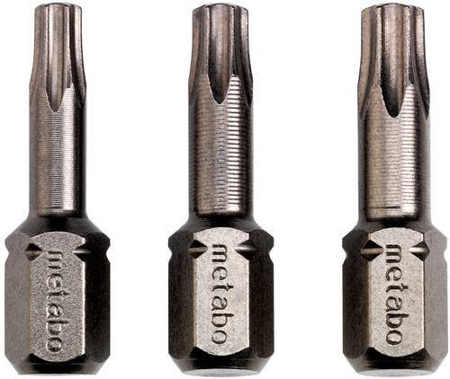 Metabo Bit-Set 3-teilig für TX-Schrauben T15, T20, T25 in Silber - Bild 1