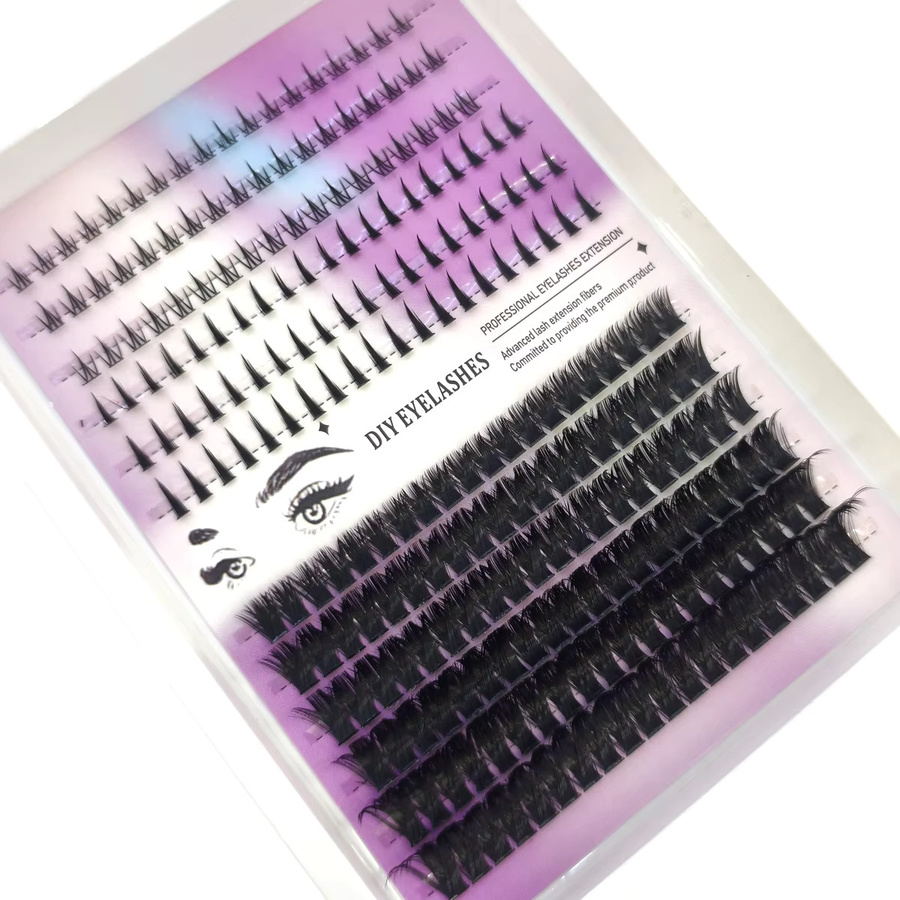 AMSDCN Wimpern-Cluster-Set, Black, Unisex - Bild 6
