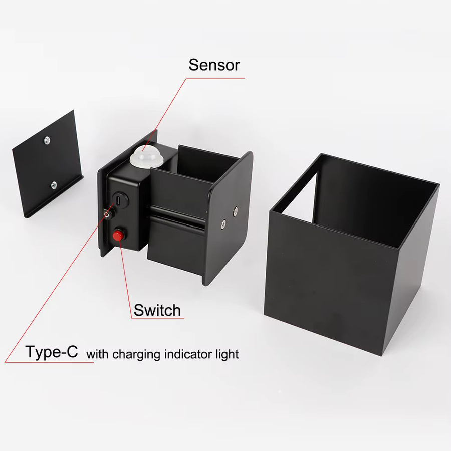 ygfeel Wandleuchte mit Bewegungssensor aus Aluminium, Batteriebetrieben, Warmweiß, für Flur, Treppe, Schlafzimmer und Wohnzimmer - Bild 2