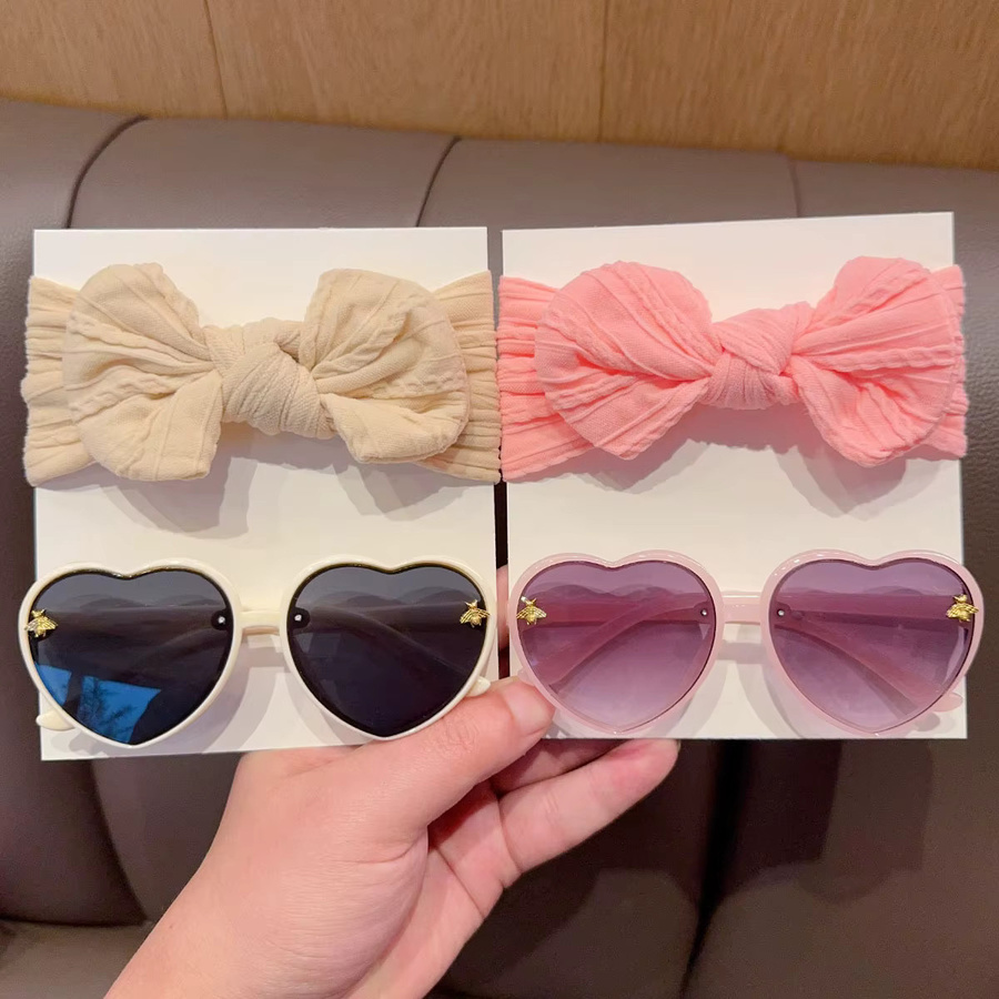 Haarband Set, Biene, Herz, Bowknot, Goldfarben - Bild 1