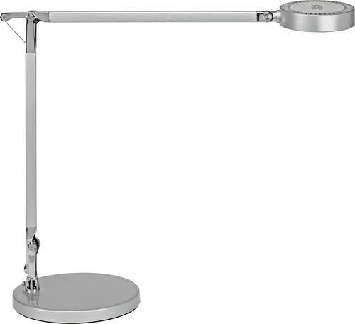 Maul MAULgrace LED-Tischlampe mit Aluminium-Doppelarm, 6W, 300 lm, Touch-Dimmer, Silber - Bild 1