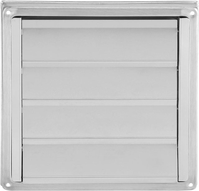 CosyHome Wand Abluftventilator Quadrat aus Edelstahl in Silber, Durchmesser: 95 mm - Bild 1