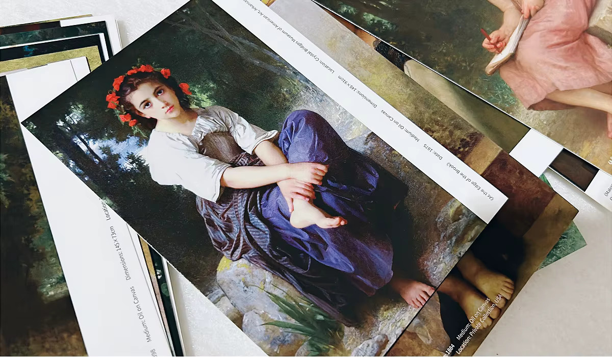 30 Postkarten mit William Adolphe Bouguereau Kunstwerken in Multicolor als Grußkarten und Briefpapier Set - Bild 1
