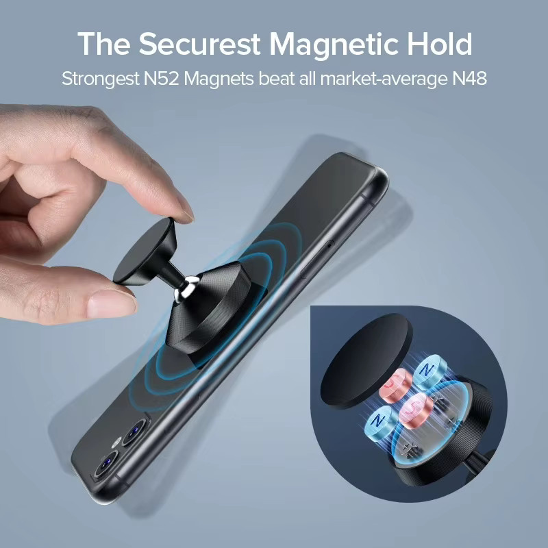 Magnetischer Autotelefonhalter in Schwarz für alle Smartphones und iPhone 15 sowie Samsung - Bild 2