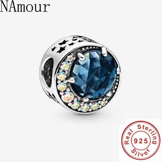 Newgalaxy Charms, 925 Silber, Kreuz Herz Mond, Damen - Bild 1