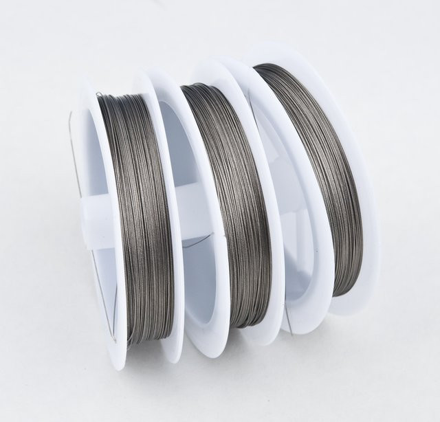 DoreenBeads Perlen Draht Stahl Draht, Silber Farbe, 50m, Unisex - Bild 1