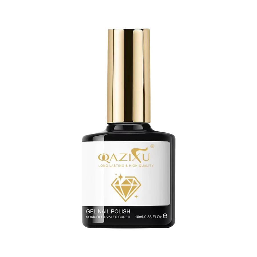 QAZIXU Glitter Gel Nagellack Set, 10 ml, Goldene Silber, Glänzend - Bild 4