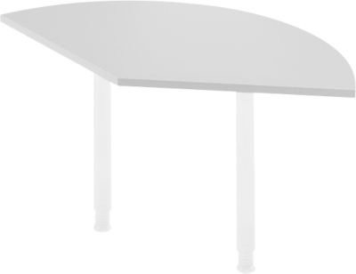 Ansatztisch SSI Schäfer in Lichtgrau und Weiß, B/T: 80 x 80 cm - Bild 1