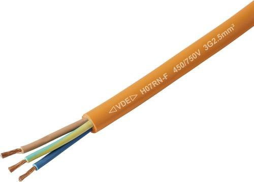 TRU COMPONENTS Gummischlauchleitung H07RN-F 3G 2,5mm² Orange Meterware - Bild 1