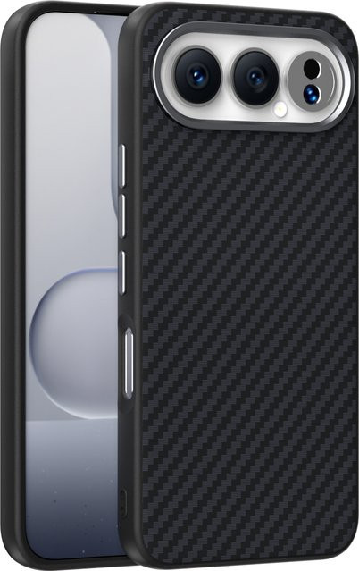 MagSafe Hülle aus 1500D Carbon Fiber für Honor 500 und Honor 500 Pro mit Kevlar-Linsenschutz in Schwarz - Bild 1