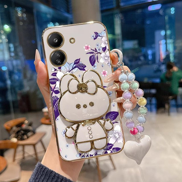Xiaomi Handyhülle mit Lanyard-Halterung und lila Blumenmuster für Poco X6 X7 Pro C61 C75 X3 Pro M5 M6 C55 X4 Pro M3 Pro M6 Pro - Bild 1