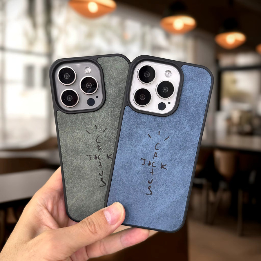 VNTK Streetwear Hiphop Handyhülle aus Mikrofaser Leder für iPhone 17 16 15 14 13 12 11 Pro Max Plus - Bild 1