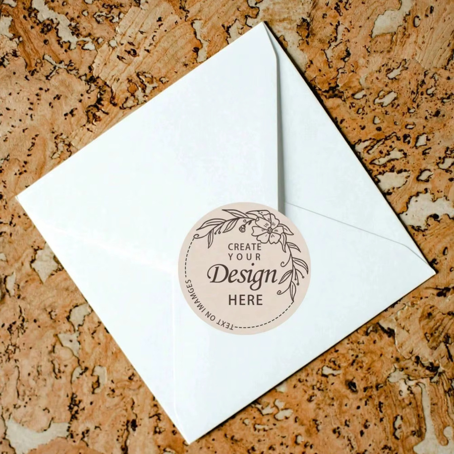 Personalisierte runde Namensaufkleber mit Logo Text oder Bild, wasserfest, Farbe: Weiß, Durchmesser: 3 bis 8 cm - Bild 4