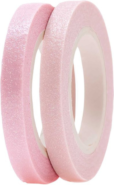 Rico Design Paper Poetry Washi Tapes mit Glitter in Rosa-Flieder, 2 Stück à 5 m - Bild 1