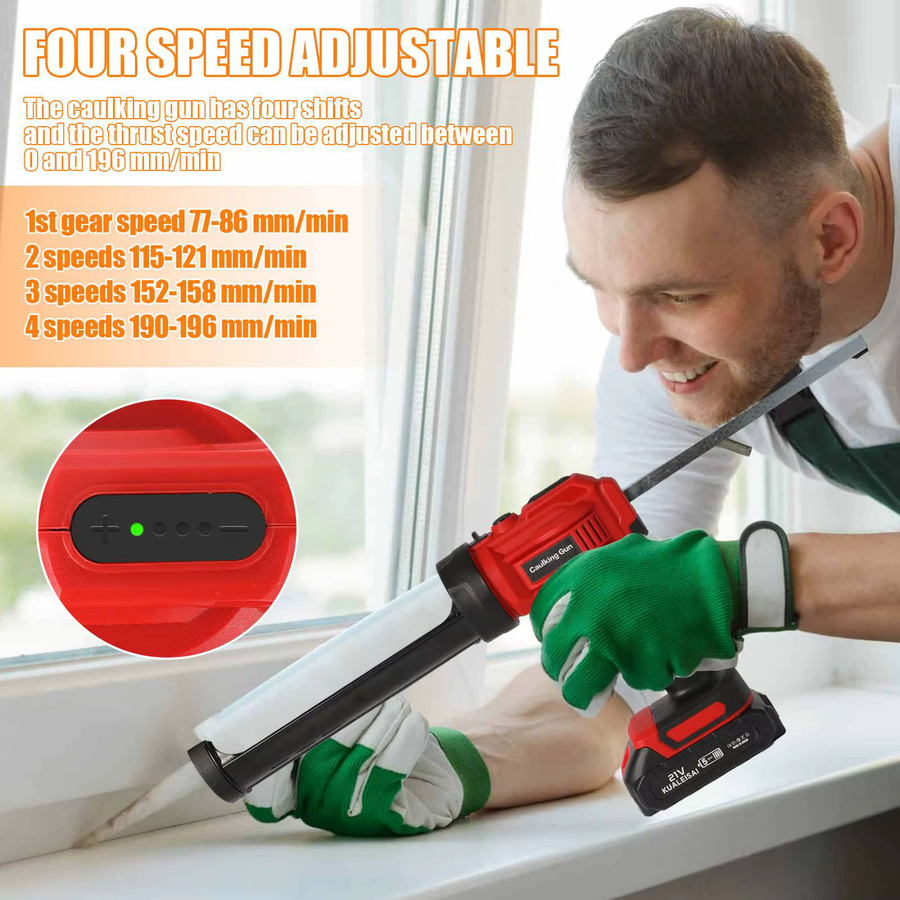 Makita Akku-Kartuschenpistole mit 4 Geschwindigkeitsstufen, LED-Arbeitsleuchte und Anti-Tropf-Funktion, passend für Makita BL1815 und BL1860 Akkus, 300 ml - Bild 5