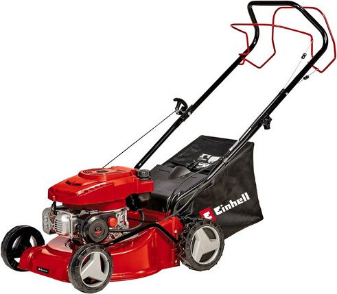 Einhell Benzin-Rasenmäher GC-PM 40/2 S in Rot mit Grasfangkorb und Hinterradantrieb - Bild 1