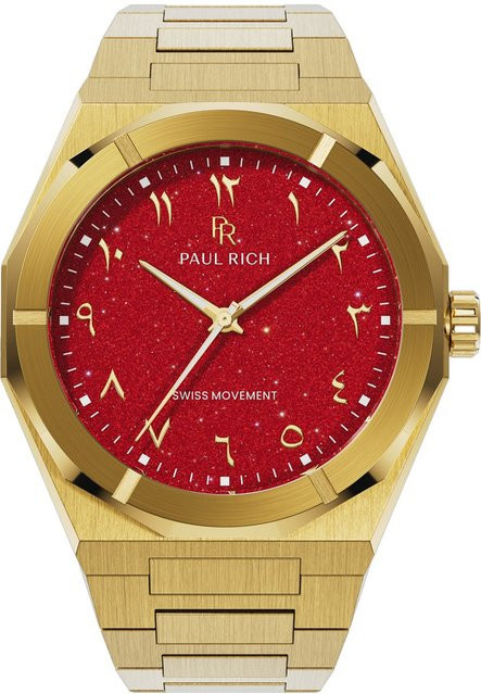 Paul Rich Herrenuhr, Quarz, Edelstahl, 43 mm, Rot, 5 ATM - Bild 1