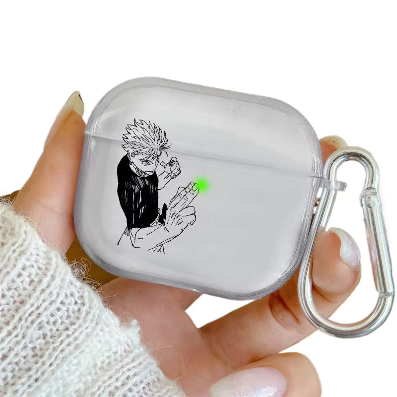 GEVBAY Anime Gojo Satoru Transparente Schutzhülle für AirPods Pro 1 2 3 4 aus TPU - Bild 2