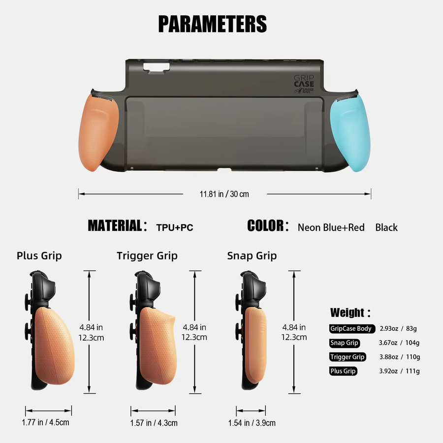 Skull & Co. Savage Raven GripCase mit austauschbarem ergonomischem Griff für Nintendo Switch 2 in Purple und Green - Bild 4