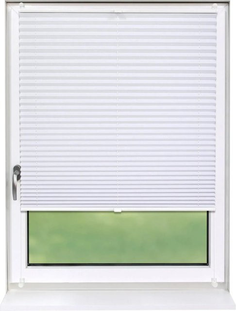 Deco-Raum Plissee Basic Klemmfix Weiß Blickdicht B: 120 cm, H: 150 cm - Bild 1