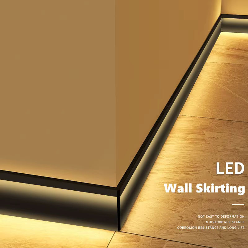 Khelse LED-Sockelleisten-Aluminiumprofil in Silber für die Einbaubeleuchtung - Bild 5