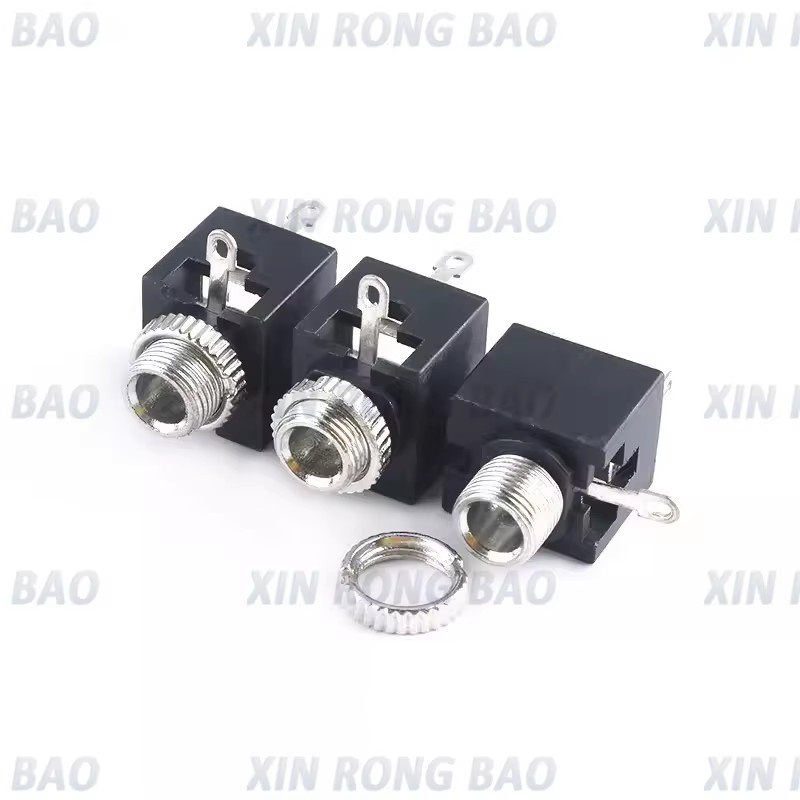 10er-Pack PJ301-M Audio-Stecker 3,5 mm Jack, 3-polige DIP-Kopfhörerbuchse, Monokanal, Schwarz - Bild 2