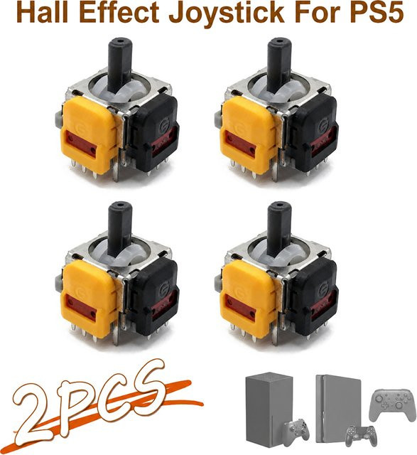 2 Stück KAFNHCKA Hall-Effekt-Joystick-Module Analoge Sensoren als Reparaturteil für PS5, PS4, Xbox One und Nintendo Switch Pro in Multicolor - Bild 1
