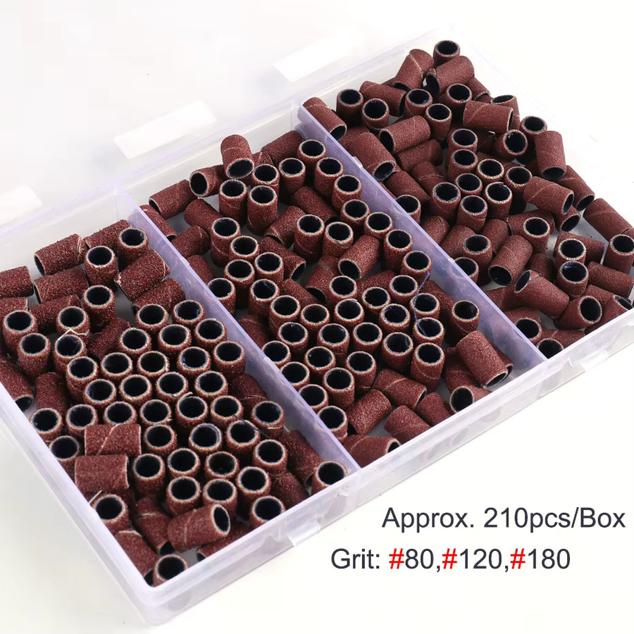 QI WU Schleifkappen-Set für elektrische Maniküre-Maschine, 210 Teile - Bild 5