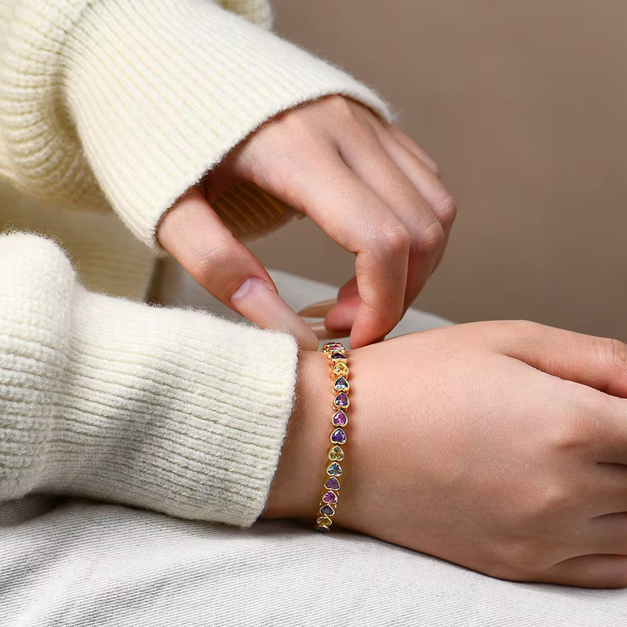 ATTAGEMS Armband, 925 Silber, Bunt, Saphir, Zirkonia, Damen - Bild 2